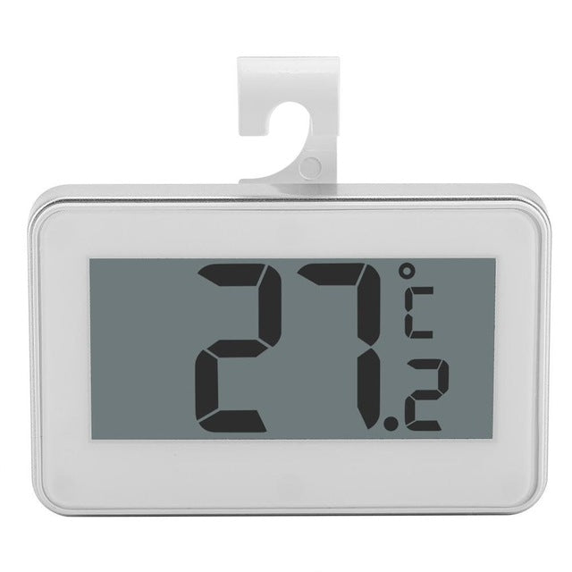 Termometro per frigorifero LCD di grandi dimensioni con termometro digitale con magnete con supporto regolabile, Thermometer White