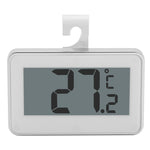 Termometro per frigorifero LCD di grandi dimensioni con termometro digitale con magnete con supporto regolabile, Thermometer White
