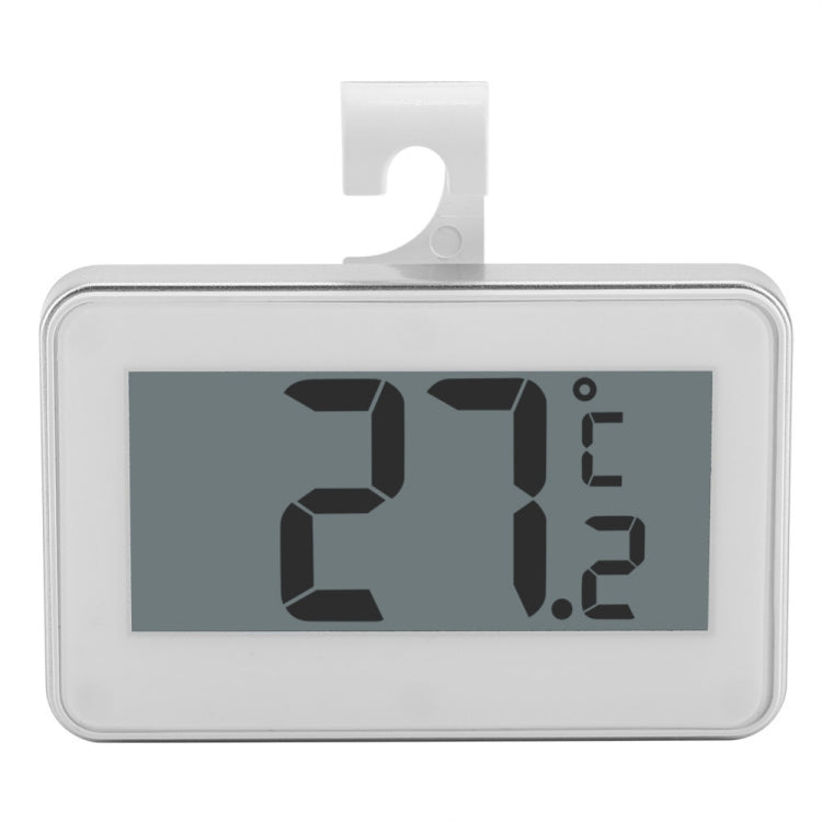 Termometro per frigorifero LCD di grandi dimensioni con termometro digitale con magnete con supporto regolabile, Thermometer White