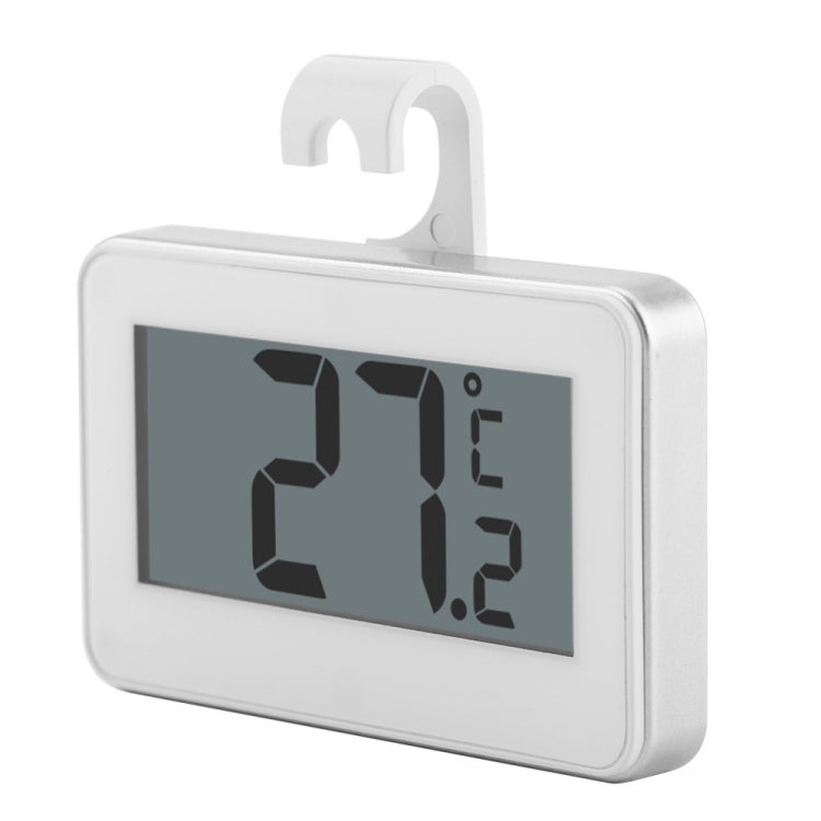 Termometro per frigorifero LCD di grandi dimensioni con termometro digitale con magnete con supporto regolabile, Thermometer White