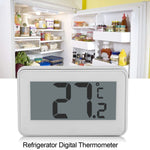 Termometro per frigorifero LCD di grandi dimensioni con termometro digitale con magnete con supporto regolabile, Thermometer White