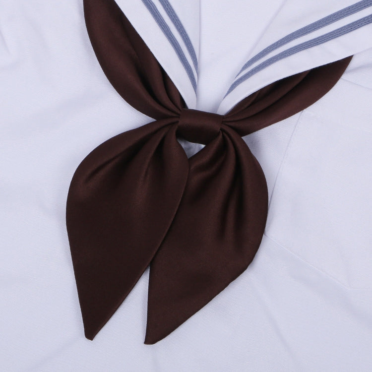 Papillon professionale da donna con nodo pesce rosso in seta poliestere, Claret, Milky, Dark Green, Navy, Aqua Blue, Water Pink, Yellow, Khaki, Blue, Brown, Gray, Dark Red, Purple, White, Pink