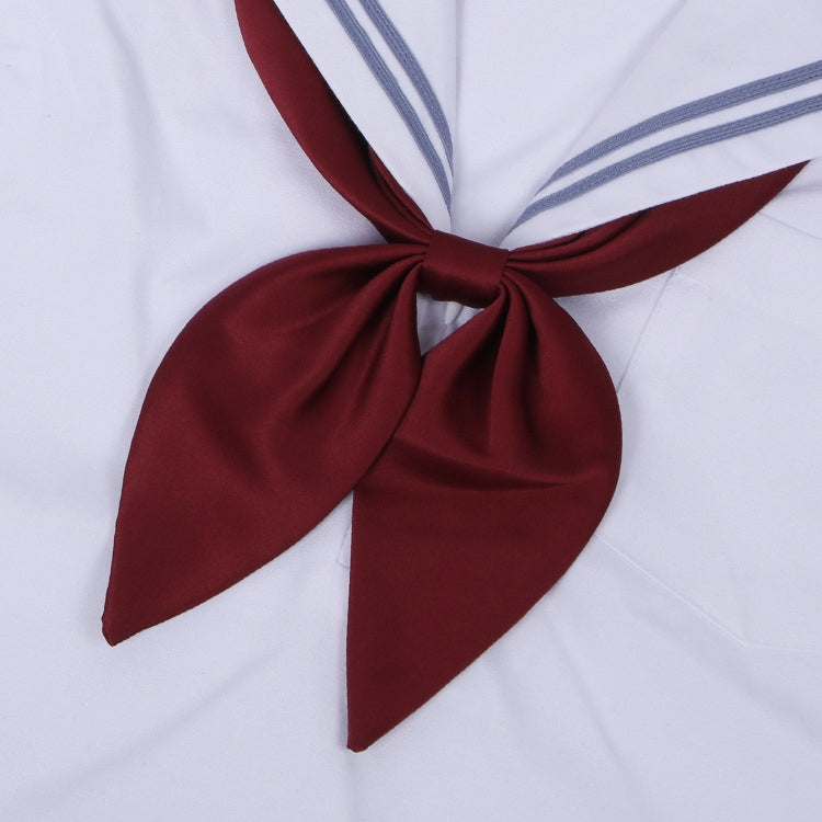 Papillon professionale da donna con nodo pesce rosso in seta poliestere, Claret, Milky, Dark Green, Navy, Aqua Blue, Water Pink, Yellow, Khaki, Blue, Brown, Gray, Dark Red, Purple, White, Pink