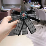 Accessori per camicia con spilla con fiocco e fiocco di diamanti da donna con papillon scozzese fresco