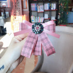 Accessori per camicia con spilla con fiocco e fiocco di diamanti da donna con papillon scozzese fresco