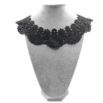 Colletto ricamato in pizzo di seta di latte Collare finto cavo Accessori di abbigliamento fai-da-te, dimensioni: circa 32 x 26 cm, Red, Red Wine, Blue, Beige, Purple Pink, Black, White