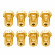 8 PCS Bugatti Accessori per stampante 3D E3D-V5 V6 Ugello M6 Filo di consumo Ugello caldo, 1.75/0.2mm, 1.75/0.25mm, 1.75/0.3mm, 1.75/0.35mm, 1.75/0.4mm, 1.75/0.5mm, 1.75/0.6mm, 1.75/0.8mm, 1.75/1.0mm, 3/0.2mm, 3/0.3mm, 3/0.4mm, 3/0.5mm, 3/0.6mm, 3/0.8mm