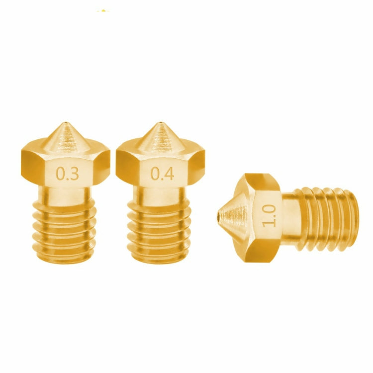 Set 8 ugelli in ottone per stampante 3D M6 1.75/3 mm