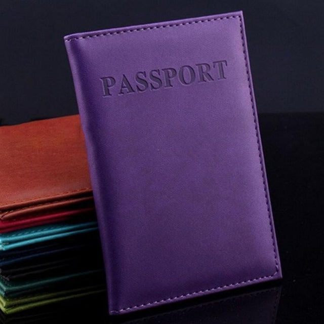 Custodia per passaporto da viaggio in pelle artificiale