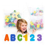36 pz/set Lettera Alfanumerica Puzzle Giocattoli Da Bagno Per Bambini Soft EVA Bambini Giocattoli D'acqua Per Bambini Per Il Bagno Giocattolo Di Aspirazione Educativo Precoce, Baby Water Toys