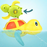 Giocattolo a forma di orologio a forma di tartaruga del fumetto Bambini che fanno il bagno Giocano con l'acqua Giocattolo educativo per bambini, Educational Turtle (Light Blue), Educational Turtle (Orange), Educational Turtle (Green)