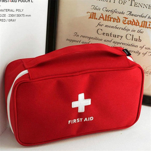 Borsa per kit di pronto soccorso da viaggio Scatola di salvataggio di sopravvivenza medica di emergenza domestica, 23x13x7.5cm (Red), 23x13x7.5cm (Gray)