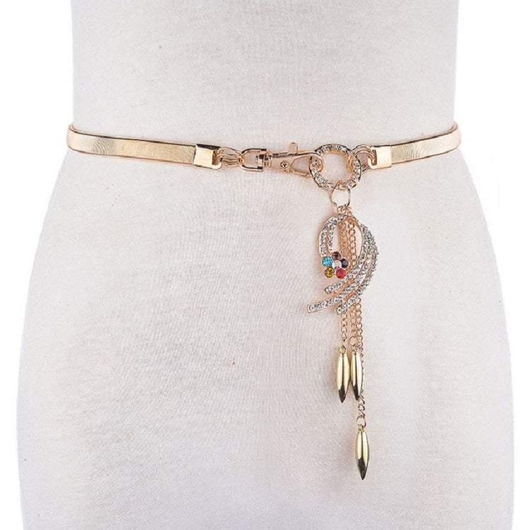 Catena decorativa in vita con strass metallici per cintura sottile da donna, 62cm One Pearl Butterfly Pendant, 68cm One Pearl Butterfly Pendant, 75cm One Pearl Butterfly Pendant, 62cm Four Pearls Pendant, 68cm Four Pearls Pendant, 75cm Four Pearls Pend...