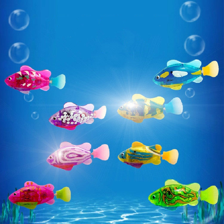 Giocattolo da doccia elettrico per neonati con pesci di simulazione 8 in 1 con funzione di nuoto e illuminazione, Simulation Electric Fish