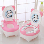 Vasino per WC Sedile da addestramento Orinatoio portatile Comodo schienale Cartone animato carino WC