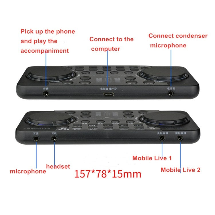 Scheda audio live V300 PRO per smartphone e PC