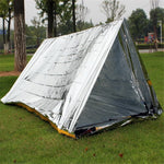 Coperta isolante per protezione solare di primo soccorso per tenda di emergenza semplice per esterni, Silver, Orange