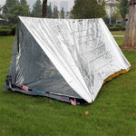 Coperta isolante per protezione solare di primo soccorso per tenda di emergenza semplice per esterni, Silver, Orange