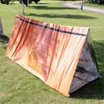 Coperta isolante per protezione solare di primo soccorso per tenda di emergenza semplice per esterni, Silver, Orange