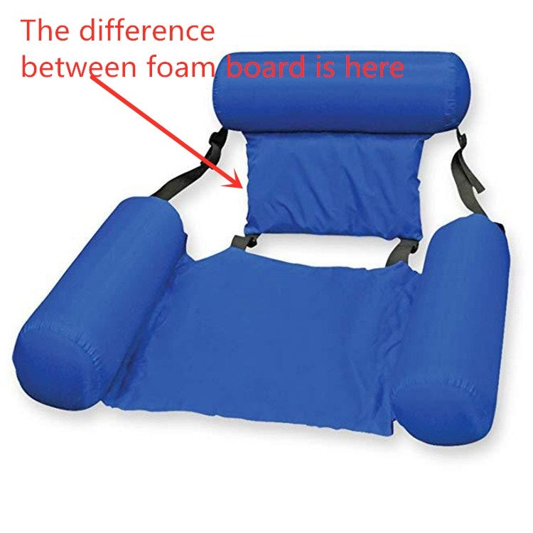 Amaca gonfiabile Schienale pieghevole a doppio scopo Drenaggio galleggiante Poltrona da salotto per il piacere a monte Divano letto galleggiante, With Foam Board, Without Foam Board