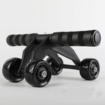 Attrezzatura per il fitness per esercizi muscolari addominali a quattro ruote multifunzionali in stile rana, Black, Green