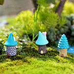 2 PCS Cartoon Tree House Moss Micro-paesaggio Carnoso Ornamenti Gioielli, Consegna in stile casuale, Cartoon Tree House Ornaments
