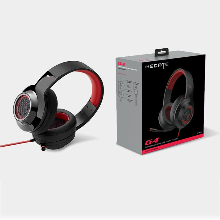 Edifier HECATE G4 Cuffie da gioco Computer desktop Discriminazione di ascolto Cuffie da 7.1 canali, Lunghezza cavo: 2,5 m, G4 Black Green, G4 Black Red, G4 White
