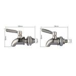 Distributore di bevande Rubinetto per botte di vino Rubinetto per succo di caffè in acciaio inossidabile, 12mm, 16mm