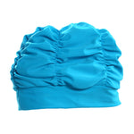 Cuffia da nuoto in tessuto plissettato con paraorecchie da donna, Women Swimming Cap (Black), Women Swimming Cap (Lake Blue), Women Swimming Cap (Purple), Women Swimming Cap (Rose)