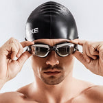Tappi per le orecchie siamesi con montatura grande 3 in 1 HD impermeabili e antiappannamento Occhialini da nuoto + Cuffia da nuoto + Set clip per naso per uomo e donna, 3 in 1 Swimming Set(Black), 3 in 1 Swimming Set(Blue), 3 in 1 Swimming Set(Pink)   ...