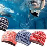 Comoda cuffia da nuoto in tessuto per uomo e donna, Cloth Swimming Cap(Red Strip-12), Cloth Swimming Cap(Blue Strip-11), Cloth Swimming Cap(Red-21), Cloth Swimming Cap(Blue-22)