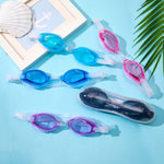 Set di occhiali da nuoto HD antiappannamento 2 in 1 + set di tappi per le orecchie per bambini adulti, 2 in 1 Set (Sky Blue), 2 in 1 Set (Royal Blue), 2 in 1 Set (Black), 2 in 1 Set (Purple), 2 in 1 Set (Pink)