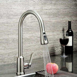 Interruttore a pulsante del clacson da cucina, rubinetto pausabile, irrigatore, ugello a risparmio idrico, filtro spruzzatore, Plating CP, Drawing BN