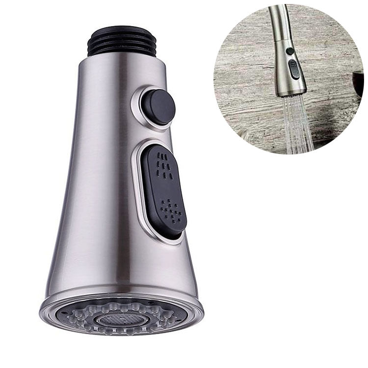 Interruttore a pulsante del clacson da cucina, rubinetto pausabile, irrigatore, ugello a risparmio idrico, filtro spruzzatore, Plating CP, Drawing BN