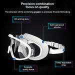 Attrezzatura per il nuoto in silicone liquido HD Antiappannamento Comodi occhialini da nuoto elettrolitico, Liquid Silicone Swimming Goggles(White Transparent), Liquid Silicone Swimming Goggles(Black Transparent)                                        ...