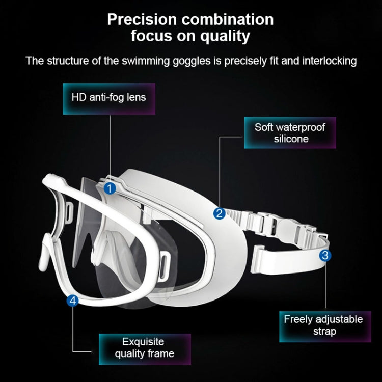 Attrezzatura per il nuoto in silicone liquido HD Antiappannamento Comodi occhialini da nuoto elettrolitico, Liquid Silicone Swimming Goggles(White Transparent), Liquid Silicone Swimming Goggles(Black Transparent)                                        ...