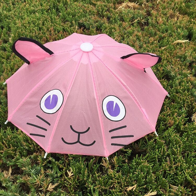 Ombrello per bambini simpatico cartone animato da 5 pezzi Ombrello animale creativo con manico lungo