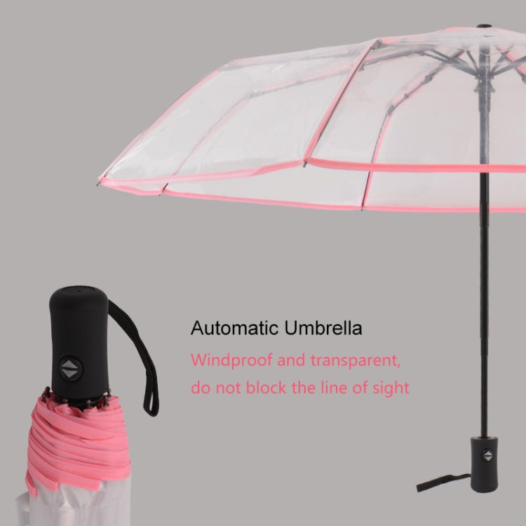 Ombrello pieghevole trasparente creativo Ombrello automatico 8 ossa