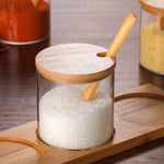 Forniture da cucina per barattoli di condimento trasparenti creativi in borosilicato, Spoon, Single Glass Jar, One Sets