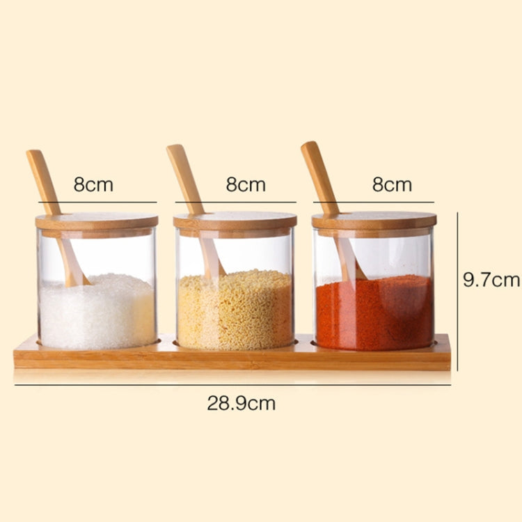 Forniture da cucina per barattoli di condimento trasparenti creativi in borosilicato, Spoon, Single Glass Jar, One Sets