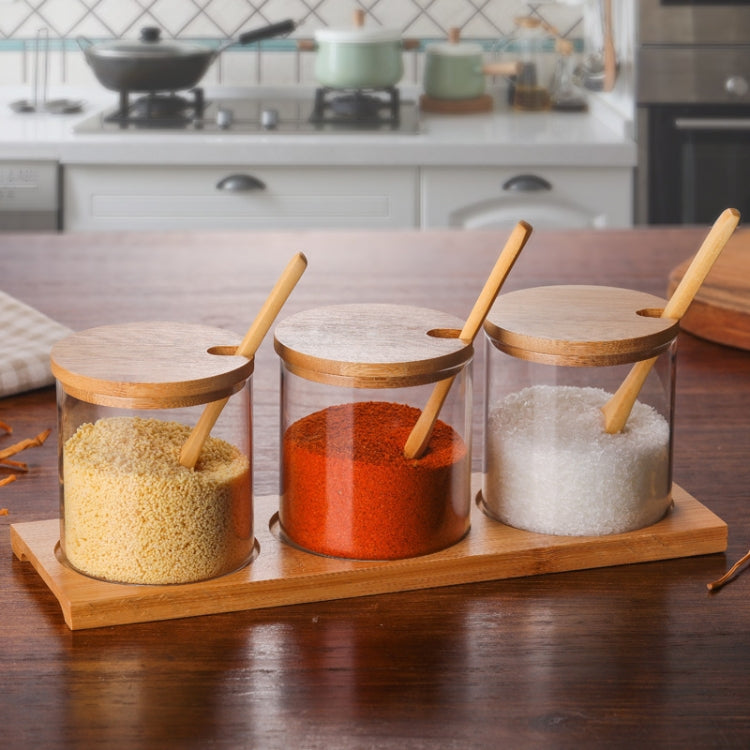 Forniture da cucina per barattoli di condimento trasparenti creativi in borosilicato, Spoon, Single Glass Jar, One Sets