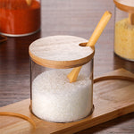Forniture da cucina per barattoli di condimento trasparenti creativi in borosilicato, Spoon, Single Glass Jar, One Sets