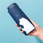 Ombrello pieghevole mini tascabile con ombrello anti-UV