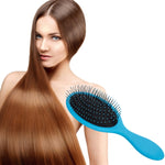 Spazzola per capelli morbida da donna, acconciature da salone, pettine, spazzole per massaggio del cuoio capelluto asciutto e bagnato