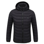 Giacca invernale con cappuccio per riscaldamento elettrico intelligente, M, L, XL, XXL, XXXL, XXXXL