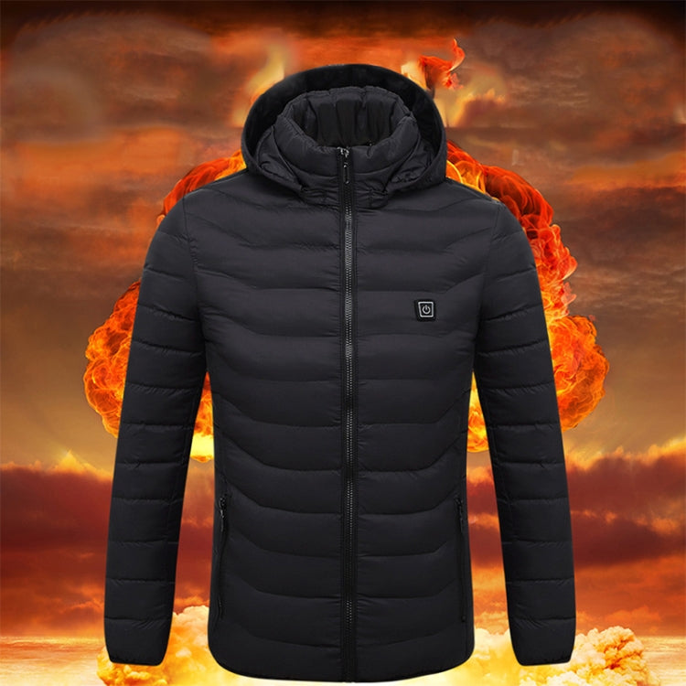 Giacca invernale con cappuccio per riscaldamento elettrico intelligente, M, L, XL, XXL, XXXL, XXXXL