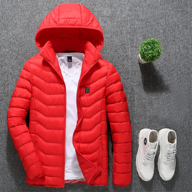 Giacca invernale con cappuccio per riscaldamento elettrico intelligente, M, L, XL, XXL, XXXL, XXXXL