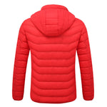Giacca invernale con cappuccio per riscaldamento elettrico intelligente, M, L, XL, XXL, XXXL, XXXXL
