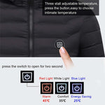 Giacca invernale con cappuccio per riscaldamento elettrico intelligente, M, L, XL, XXL, XXXL, XXXXL