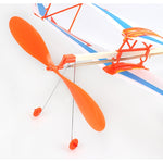 Fai da te assemblare i giocattoli educativi del giocattolo dell'aeroplano dell'aliante del modello alimentato in gomma, consegna in stile casuale, Plane Glider Toy